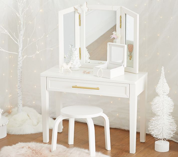 Madeline Kids Vanity Stool | Pottery Barn Kids