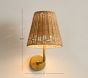 Rattan Rechargeable Wall Sconce (9")