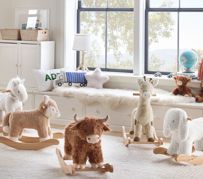 Sherpa Fox Plush Nursery Rocker | Pottery Barn Kids