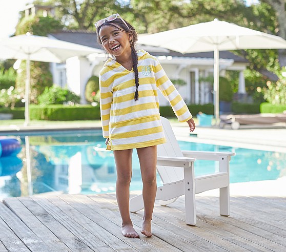 Yellow Stripe Beach Kid Cover Up