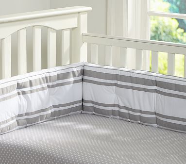 Nursery Bumper Bedding Set: Mini Dot Crib Fitted Sheet, Bumper & Crib Skirt