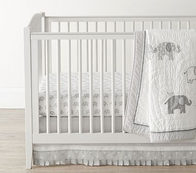 Nursery Quilt Bedding Set: Toddler Quilt, Crib Skirt & Crib Fitted Sheet