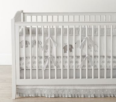Nursery Bumper Bedding Set: Crib Skirt, Crib Fitted Sheet & Bumper