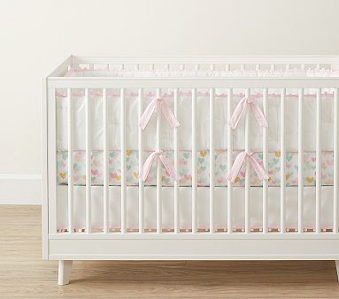 Nursery Bumper Bedding Set: Bumper, Crib Fitted Sheet & Crib Skirt