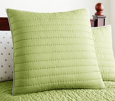 Branson Euro Sham, Green/Gray