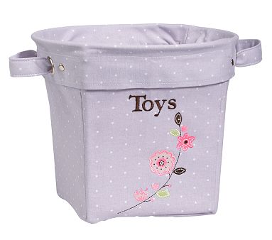 Medium Lavender Flower Appliqué Tote