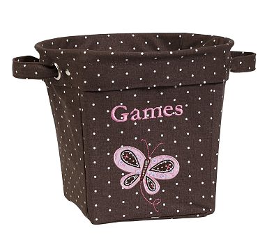 Medium Brown Butterfly Appliqué Tote