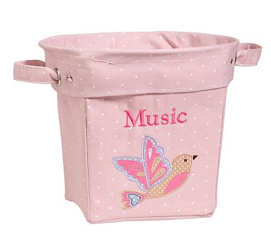 Medium Light Pink Bird Appliqué Tote