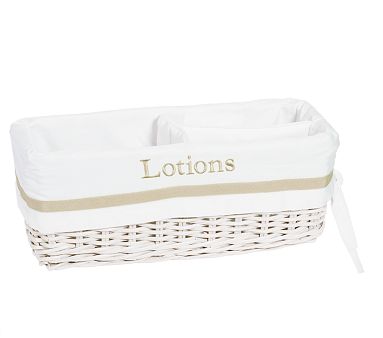 Khaki Harper Changing Table Basket Liner