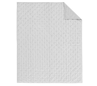 Luxe Velvet Quilt, Twin, Silver