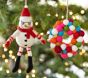 Felted Wool Santa &amp; Wreath Ornaments