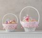 Pom Pom Pink Seersucker Easter Basket Liners