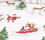 Merry Santa Flannel Organic Duvet Cover &amp; Shams