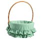 Green Gingham Ruffle Easter Basket Liners