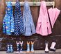 Hatley Navy/Orange Gingham Raincoats