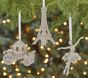 Silver Glitter Parisian Ballerina Ornaments
