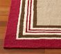 Tailored Striped Rug, Red/Brown