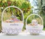 Flower Embroidery Easter Basket Liners