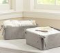 Gray Flannel Tie Side Storage