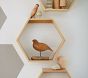 Hexagon Natural Wall Shelves