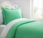 Mini Dot Duvet &amp; Shams, Bright Green