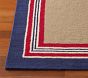 Tailored Striped Rug, Red/Navy