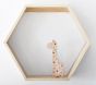 Hexagon Natural Wall Shelves