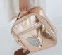 Monique Lhuillier Rose Gold Sequin Heart Lunch Box