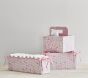 Pink Modern Dot Changing Table Storage