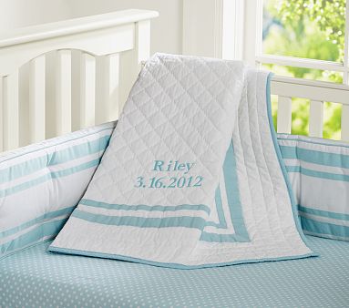 Nursery Quilt Bedding Set: Mini Dot Crib Fitted Sheet, Toddler Quilt & Crib Skirt