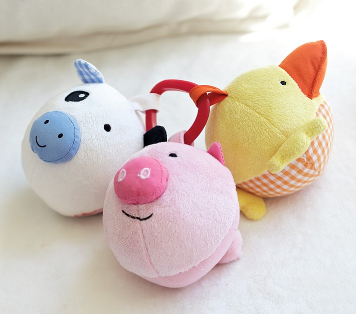 Farm Rattles, Set of 3