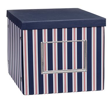 Navy Stripe Deep Cube Box