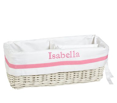 Pink Harper Changing Table Basket Liner