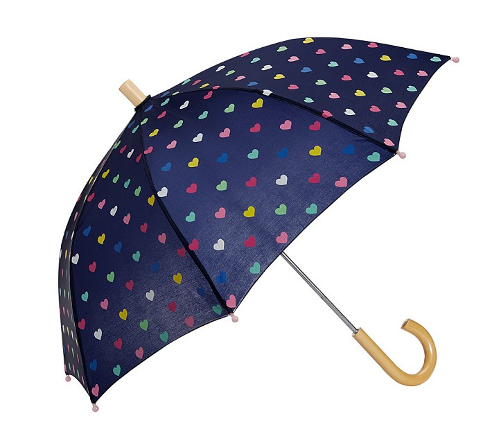 Umbrella, Hatley Navy Pink Multi Hearts