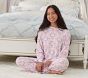 LoveShackFancy Floral Heart Bamboo Viscose Adult Relaxed Fit Crew Pajama Set