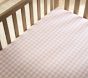 Gingham Organic Crib Fitted Sheet