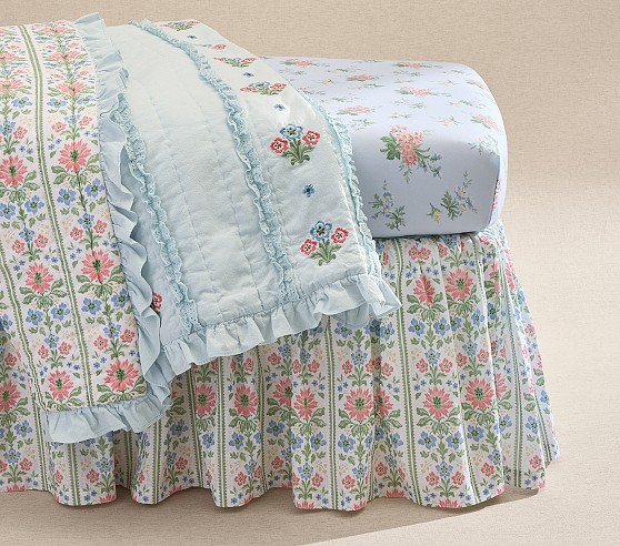 Hill House Home Block Stripe Floral Baby Bedding Set | Pottery