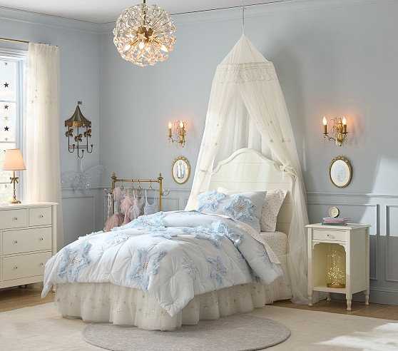 Couette Twin Pottery Barn Teen Emily & Meritt - Jupon Parisien - Rose Blush - Neuve