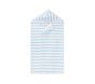 Open Box: Mini Stripe Nursery Beach Hooded Nursery Wrap - Blue