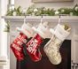 Red And Silver Reversible Sequin Stocking