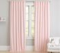 Pink Quincy Cotton Canvas Blackout Curtain Panel