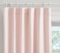 Pink Quincy Cotton Canvas Blackout Curtain Panel