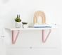 Shelf With Colored Metal Brackets