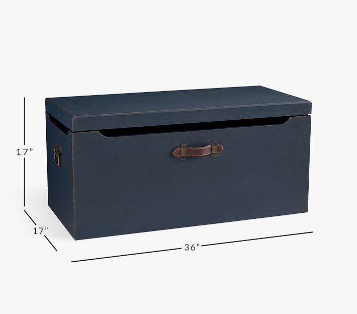 Tucker Toy Chest, Weathered Navy, Blue