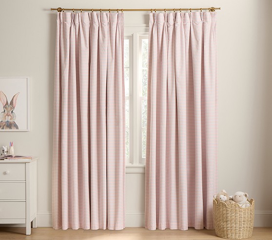 POTTERY BARN＊カーテン Gingham Blackout Curtain | Pottery Barn Kids