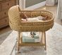Scallop Wicker Bassinet &amp; Mattress Pad Set