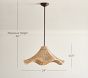 Wavy Rattan Pendant (36")
