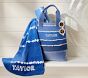 Blue Tie-Dye Stripe Tote