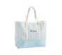 Chambray Ticking Stripe Family Tote