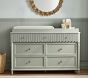 Chris Loves Julia 7-Drawer Scallop Dresser &amp; Topper Set (56w x 19d")